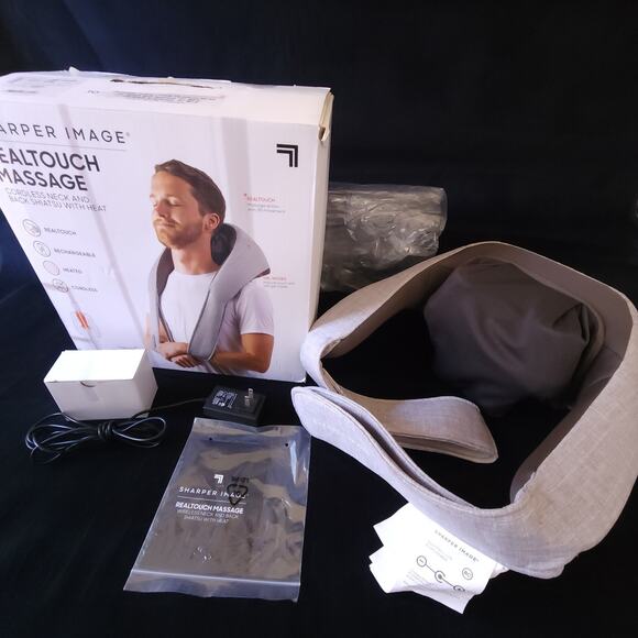 Sharper Image Realtouch Massage Wireless Neck and Back Shiatsu with Heat - Picture 2 of 13